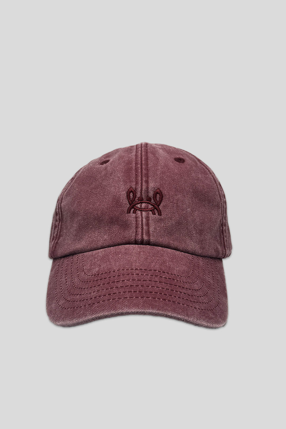 Gorra burdeos lavada