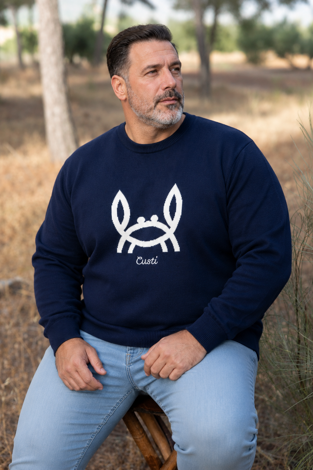 Jersey Cangrejito Intarsia Marino