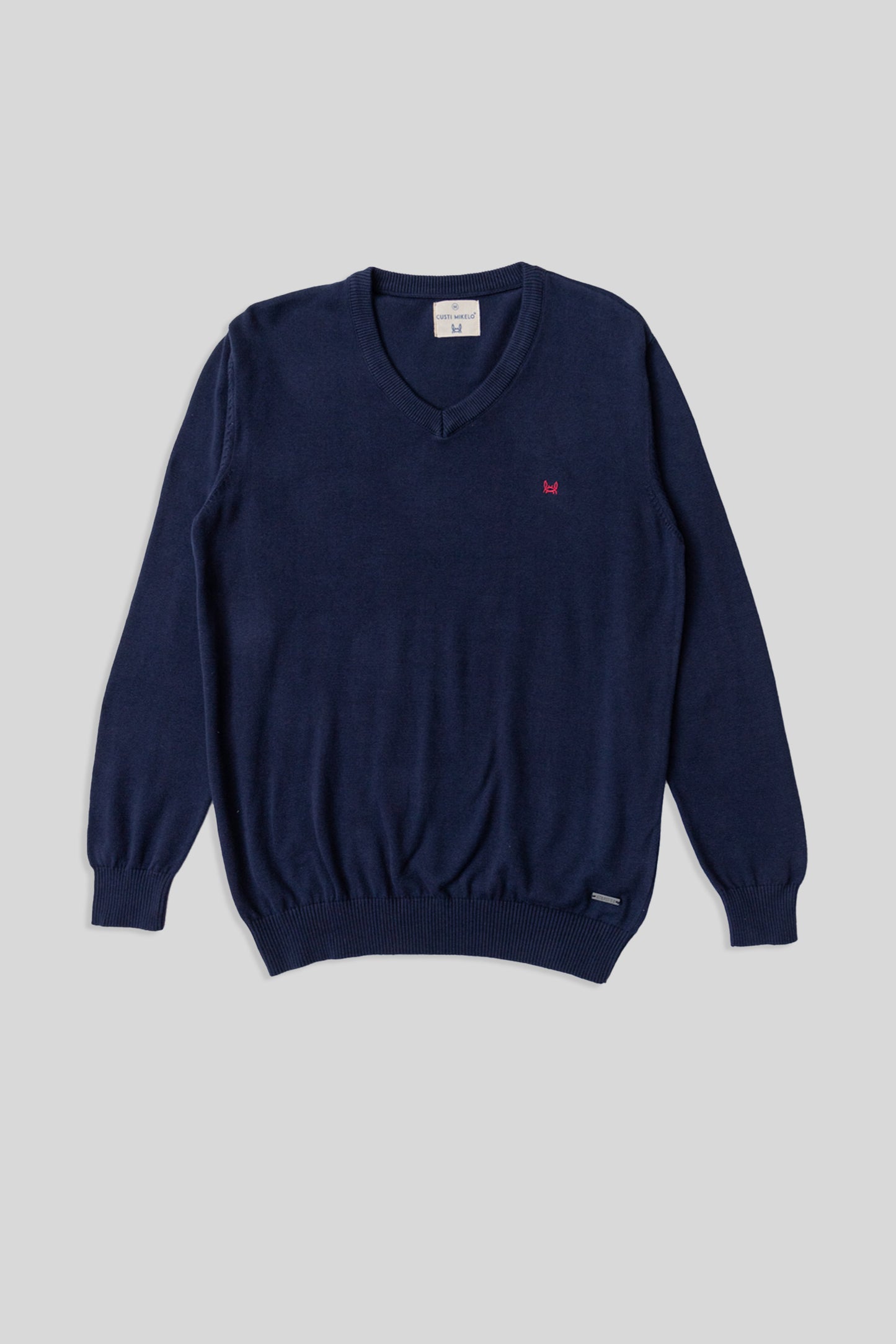 Jersey Básico Cuello Pico Azul Marino