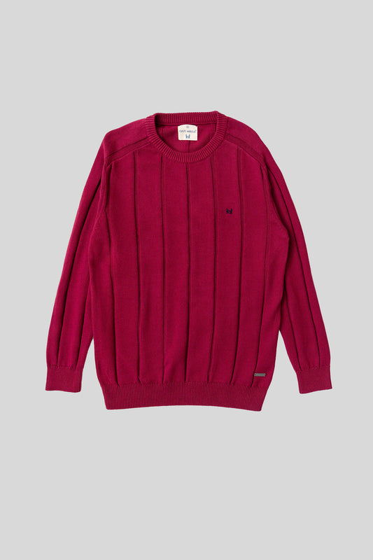 Jersey Raya Vertical Burdeos