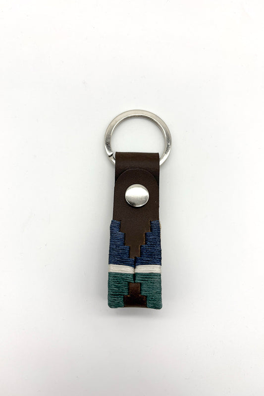 Llavero piel argentino turquesa marino