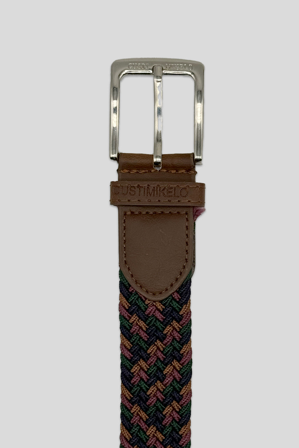 Cinturón trenzado Multicolor Marrón