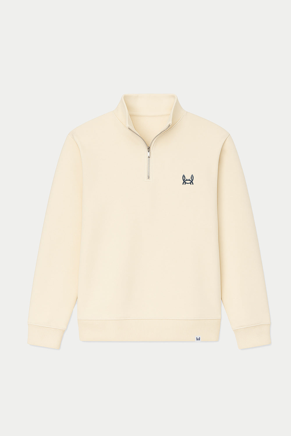 Sudadera Media Cremallera Crema