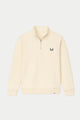 Sudadera Media Cremallera Crema