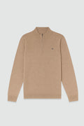 Jersey Media Cremallera Beige