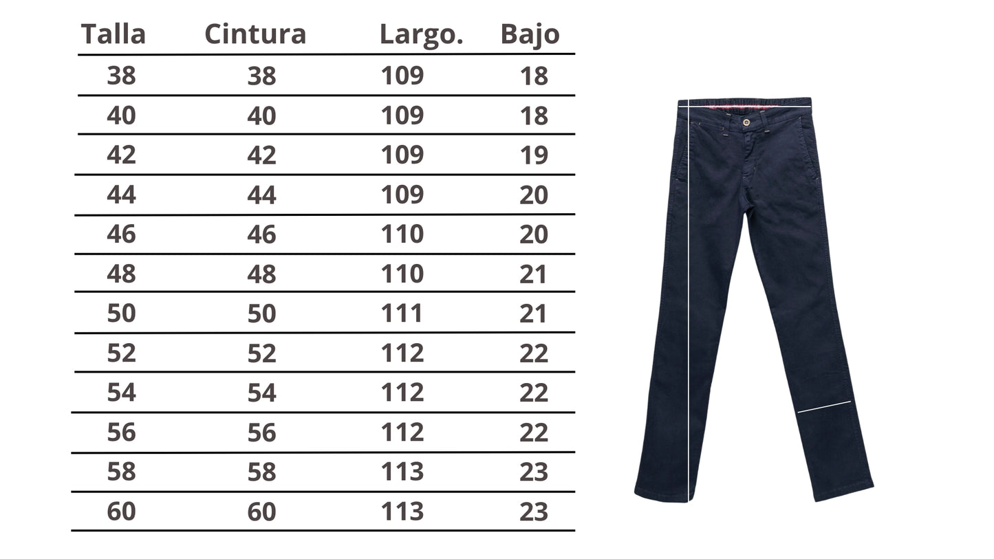 Pantalón Chino Elástico Azul Marino | Jesulín