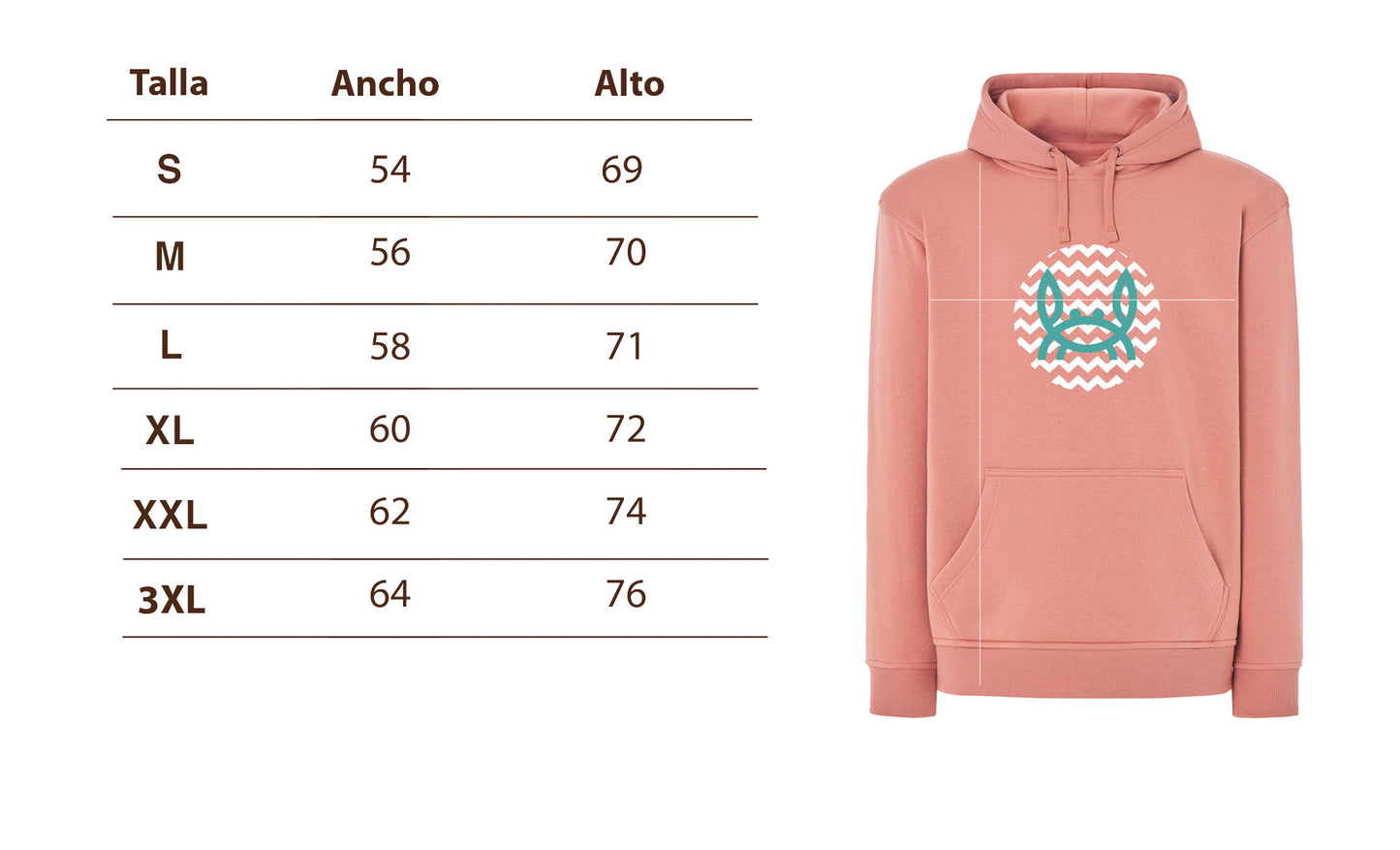 Sudadera Circulo Salmón