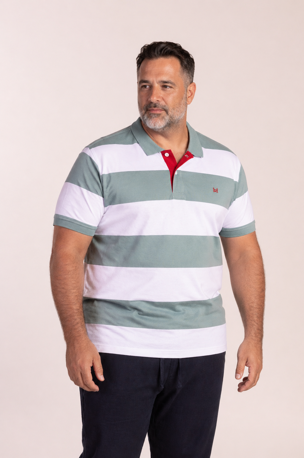 Polo Rayas Verde Azulado | Monaco