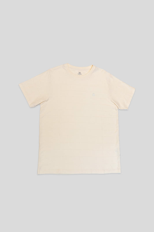 Camiseta Raya Jacquard Piedra | Niza
