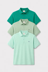 3Pack polo manga corta | Billar-Iceberg-Verde Mar