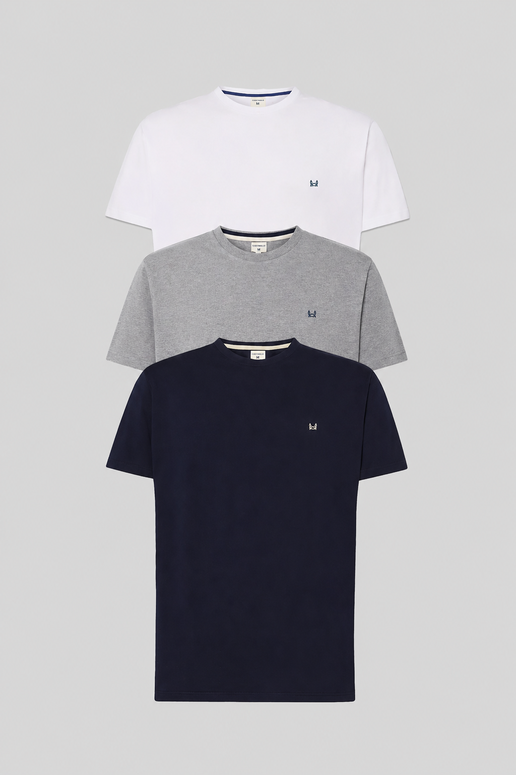 3Pack camiseta manga corta | Blanco-Gris-Marino