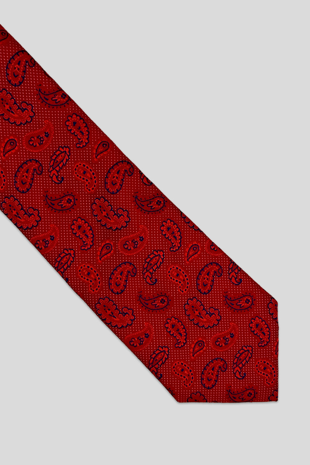 Corbata paisley roja