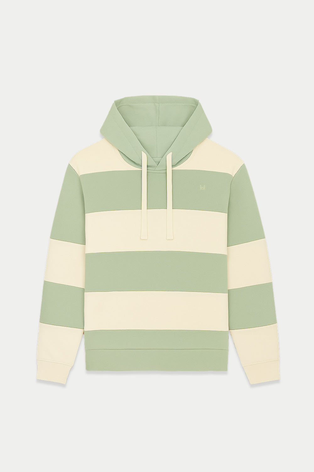 Sudadera Capucha Raya Verde