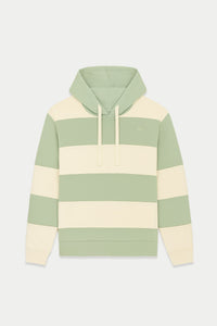 Sudadera Capucha Raya Verde