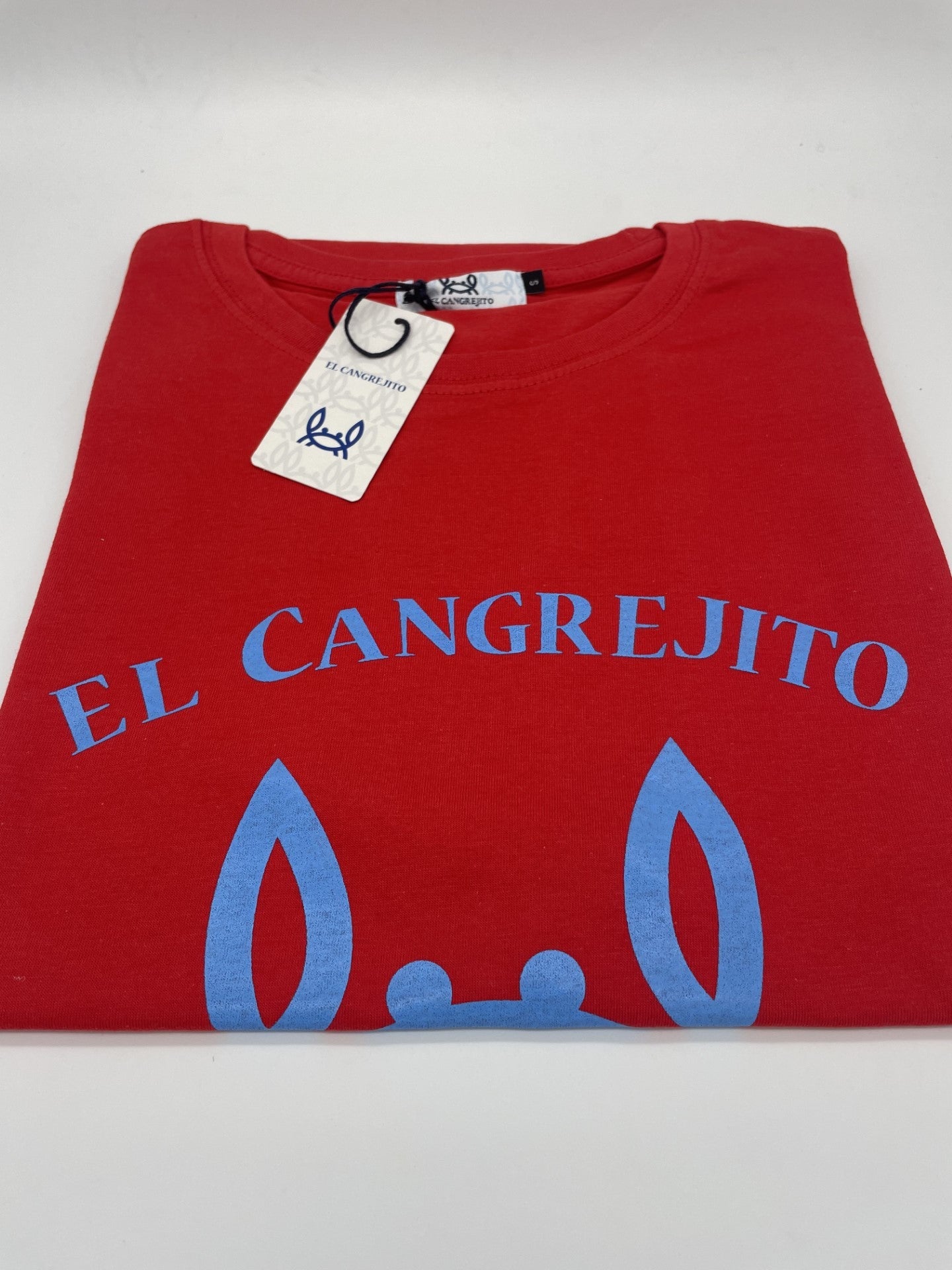 Camiseta cangrejito rojo celeste