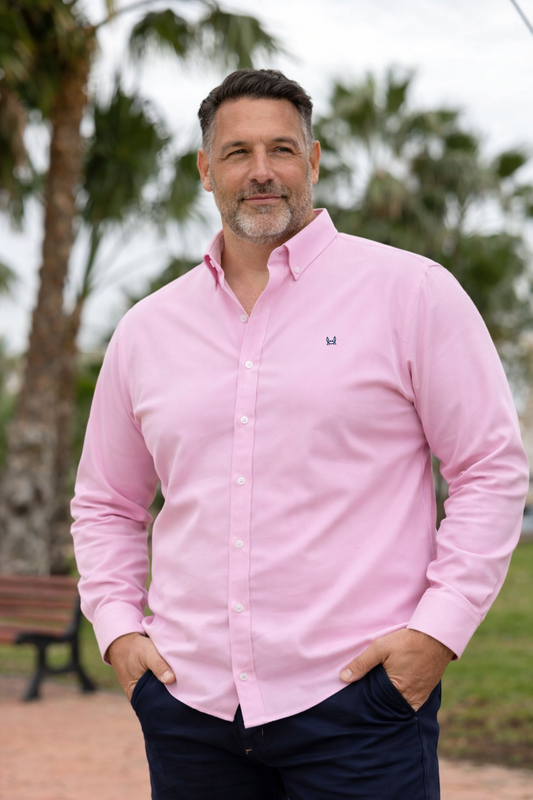 Camisa Lisa Oxford Rosa | Ronda