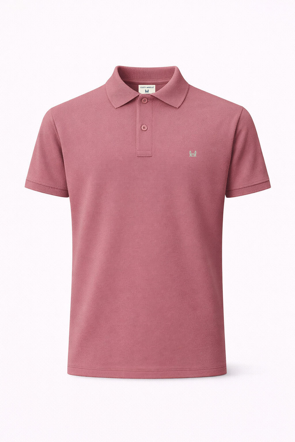 Polo Básico Manga Corta Rosa Francés