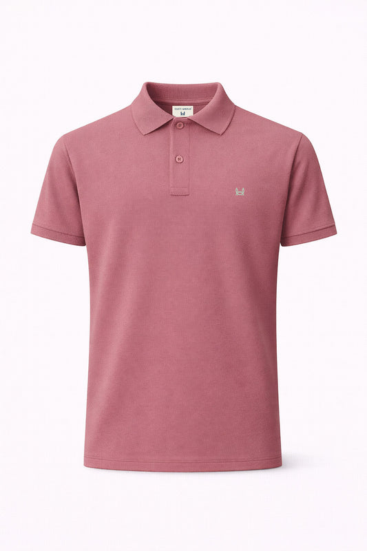 Polo Básico Manga Corta Rosa Francés