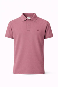 Polo Básico Manga Corta Rosa Pastel