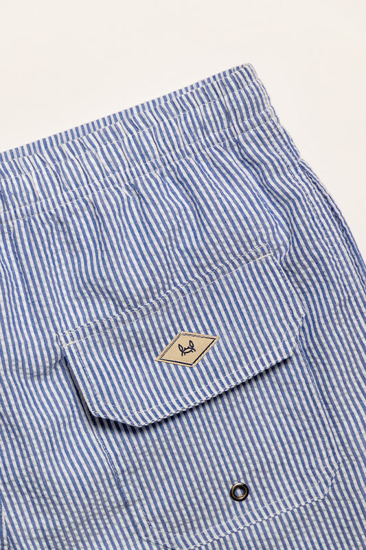 Bañador Seersucker Marino