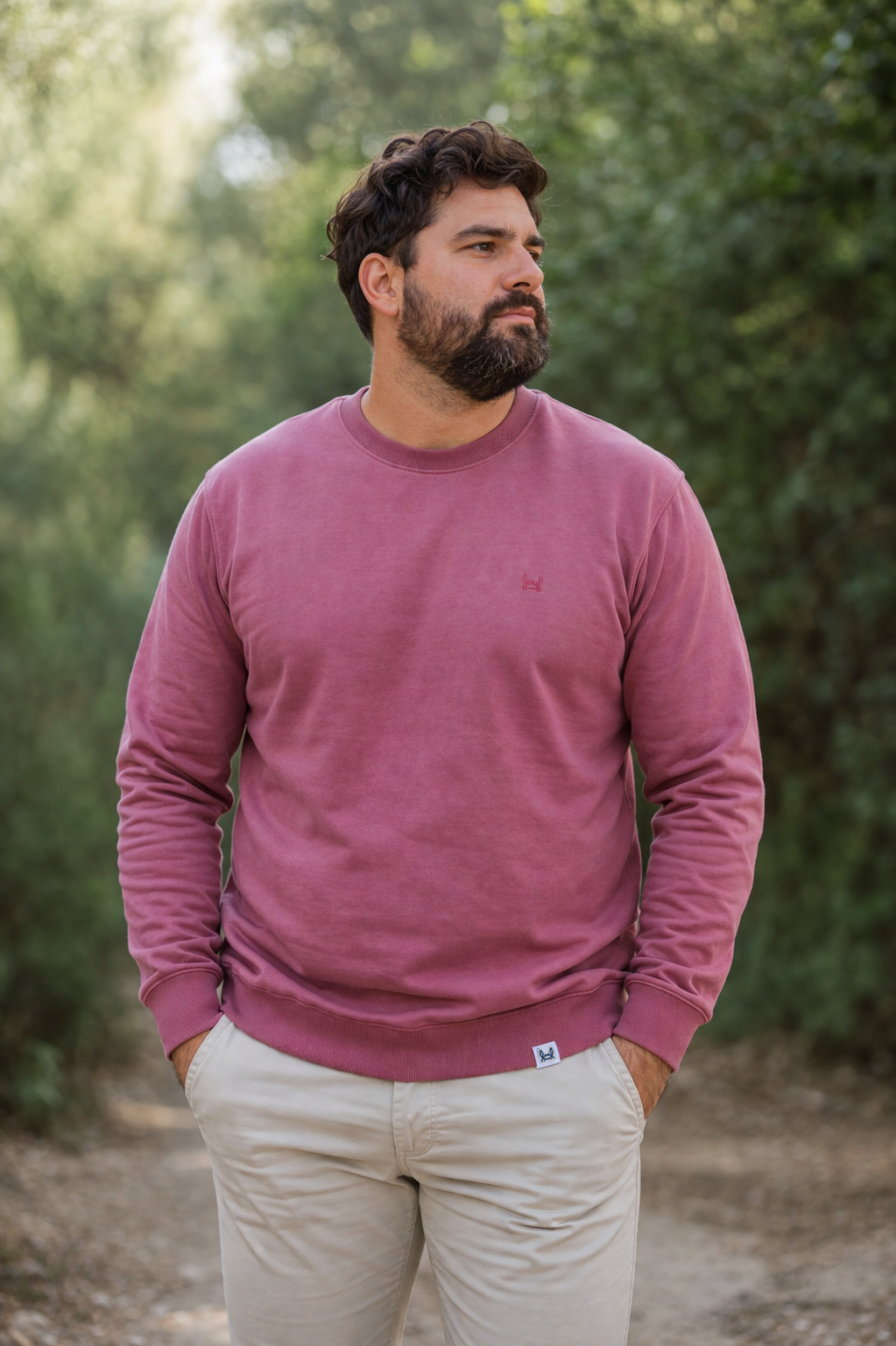 Sudadera Tacto Melocotón | Burdeos