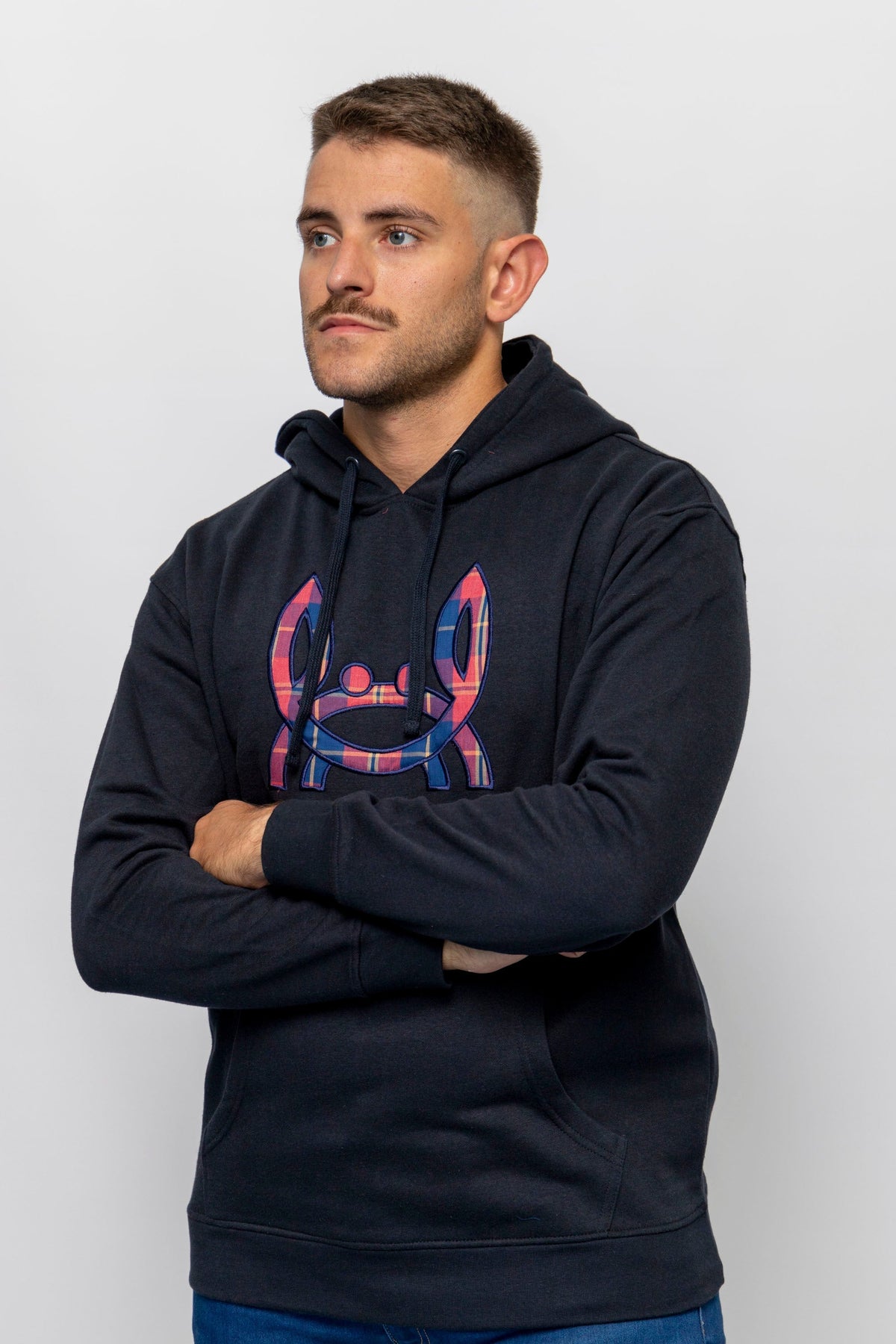 Sudadera Capucha Marino Tela