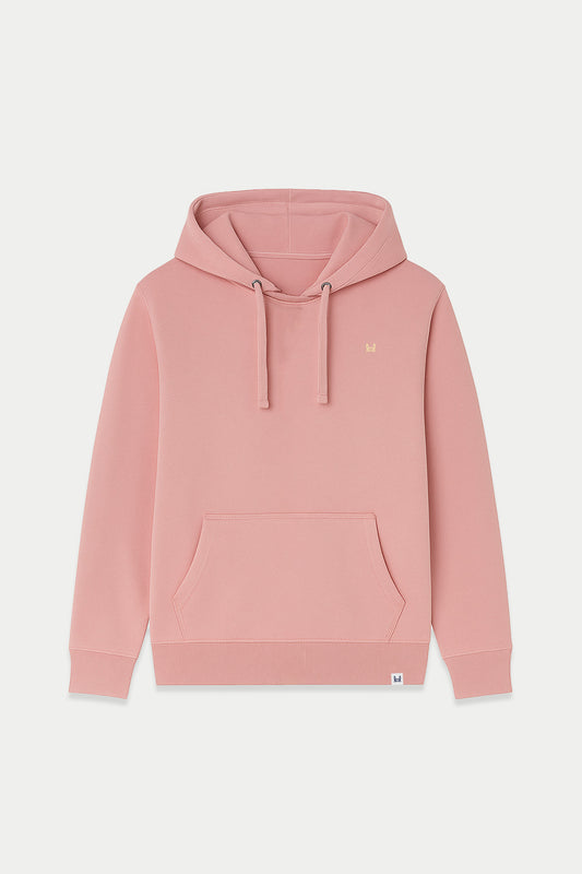 Sudadera Básica Capucha Rosa