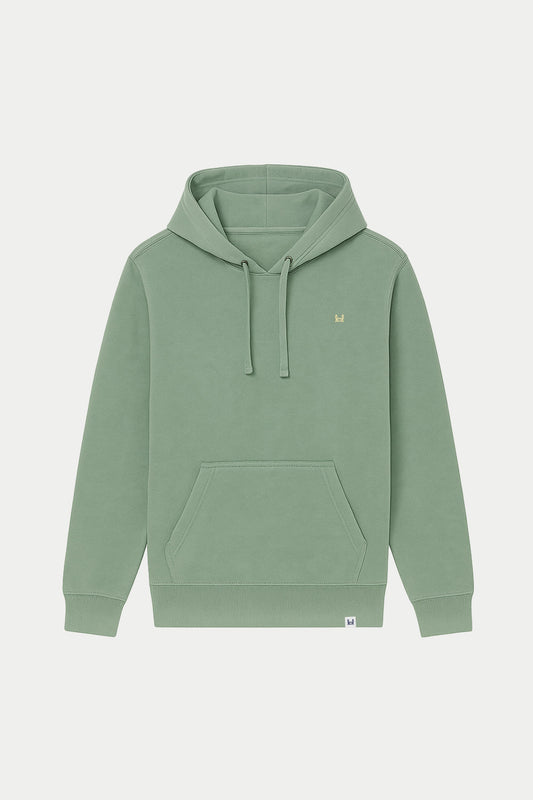 Sudadera Básica Capucha Verde