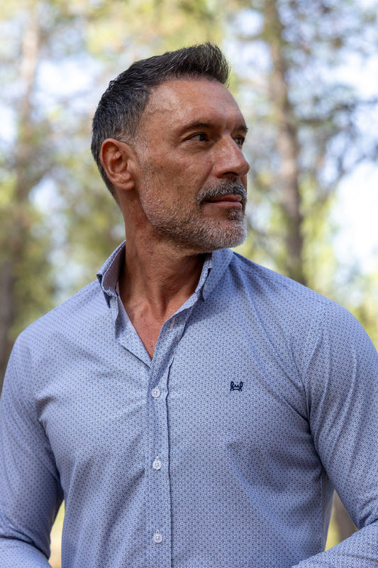 Camisa Estampada Gris | Torrejón