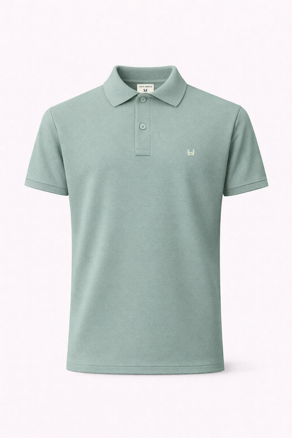 Polo Básico Manga Corta Verde Iceberg