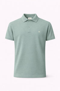 Polo Básico Manga Corta Verde Iceberg