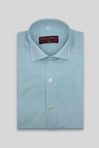 Camisa Vestir Verde Agua Fantasía