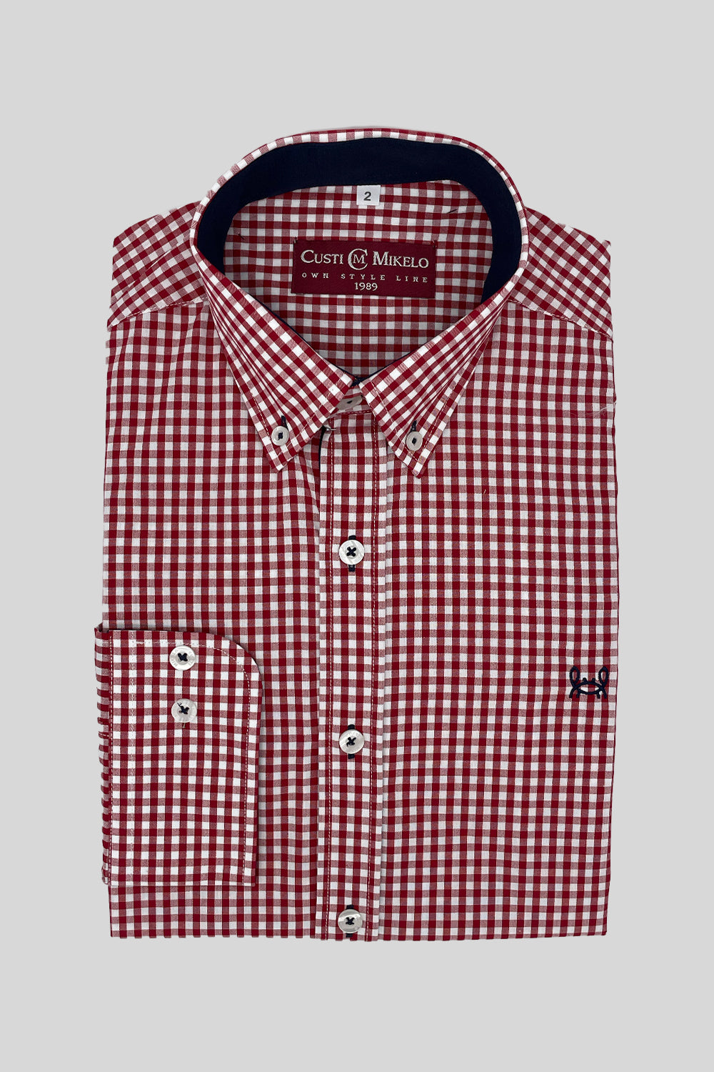 Camisa Cuadro Vichy Granate