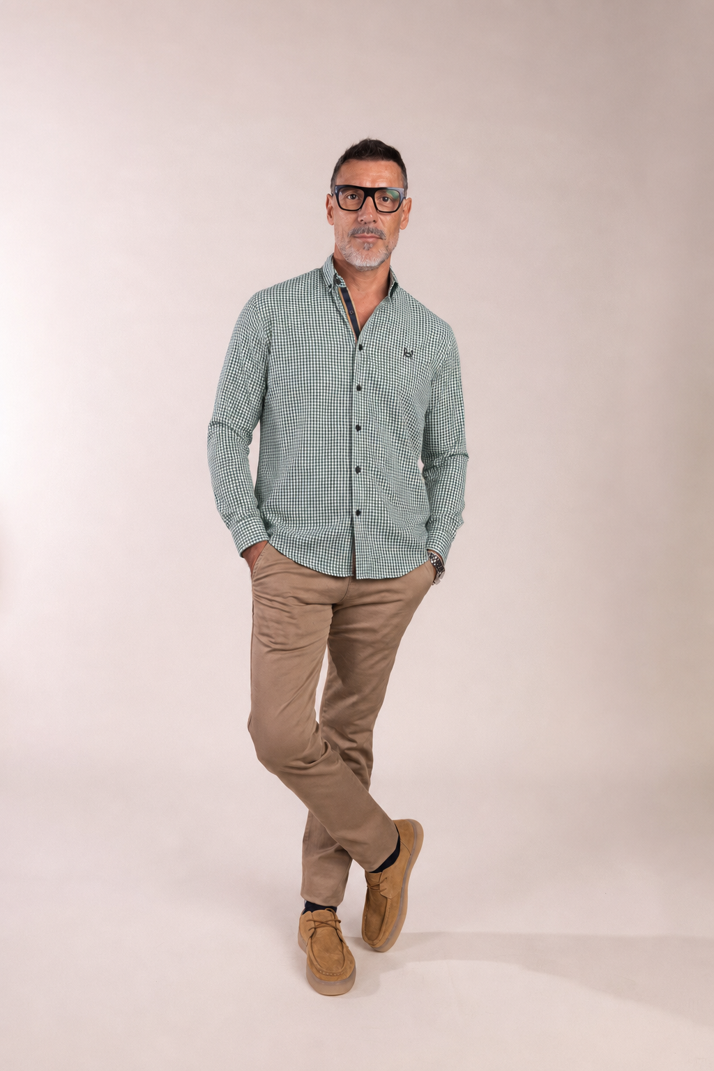Camisa Cuadro Mini Vichy Verde