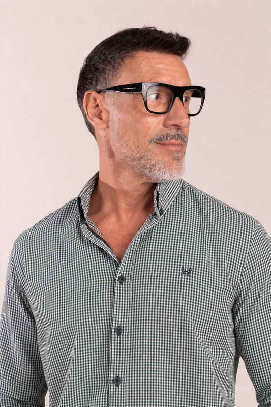 Camisa Cuadro Mini Vichy Verde