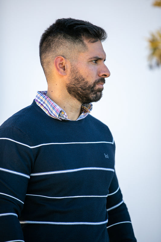 Jersey Rayas Azul Marino