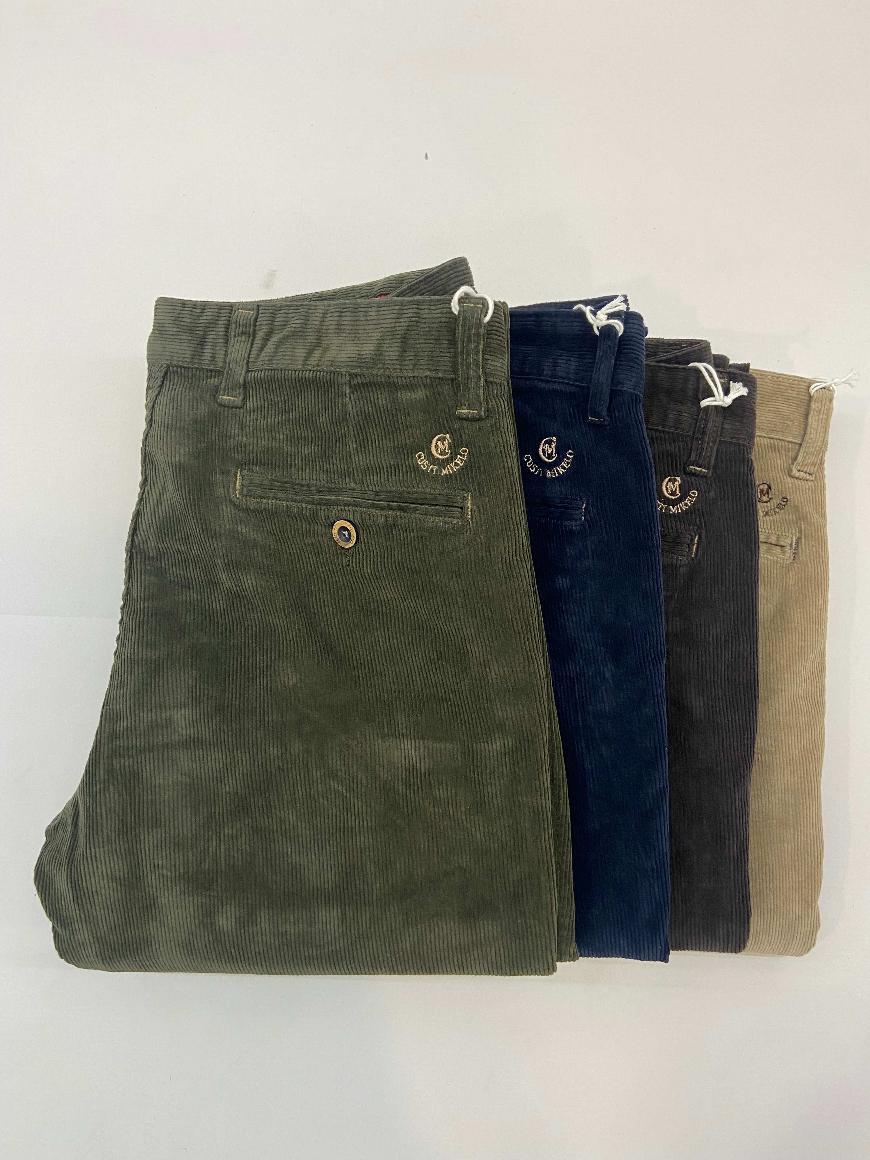 Pantalon pana verde discount hombre