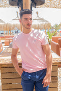 Camiseta Básica Manga Corta Rosa