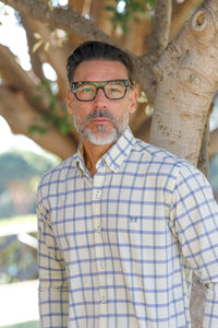 Camisa Amarillo Cuadro Azul | Madrid