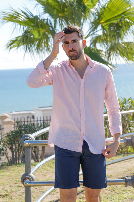 Camisa Lino Rosa | Ibiza