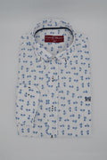Camisa Estampada Bicicletas Azul