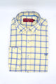 Camisa Amarillo Cuadro Azul | Madrid