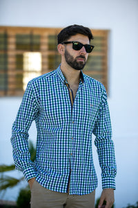 Camisa Cuadro Verde Marino | Motril
