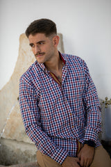 Camisa Cuadro Granate Marino | Motril